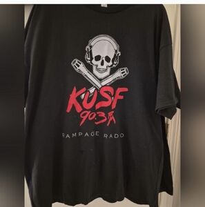 Kusf90.3FMBlack Cotton T-Shirt
